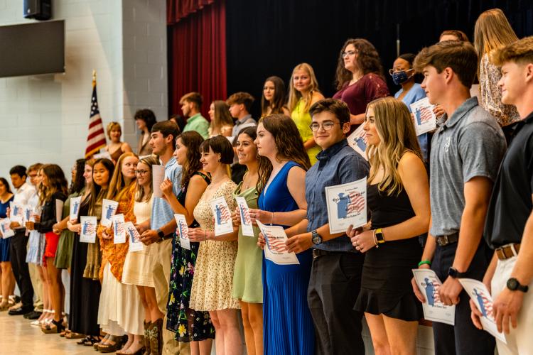 A group of seniors received the OCHS Patriot Academic award at the 2022 Honors Night on Tuesday at the OCHS auditorium. (Photo/Jack Casey)