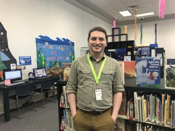 Austin Jenkins, the branch manager of the Oglethorpe County Library, has planned multiple summer events, including live performers, “book tasting” and weekly story times. (Photo/Sarah Evans)