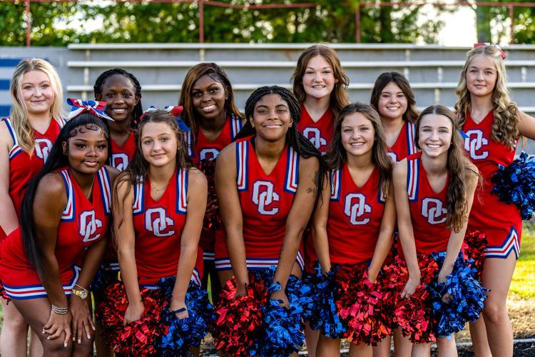 The OCHS cheerleading team is responsible for many activities during the week and on game day. (Photo/Jack Casey)