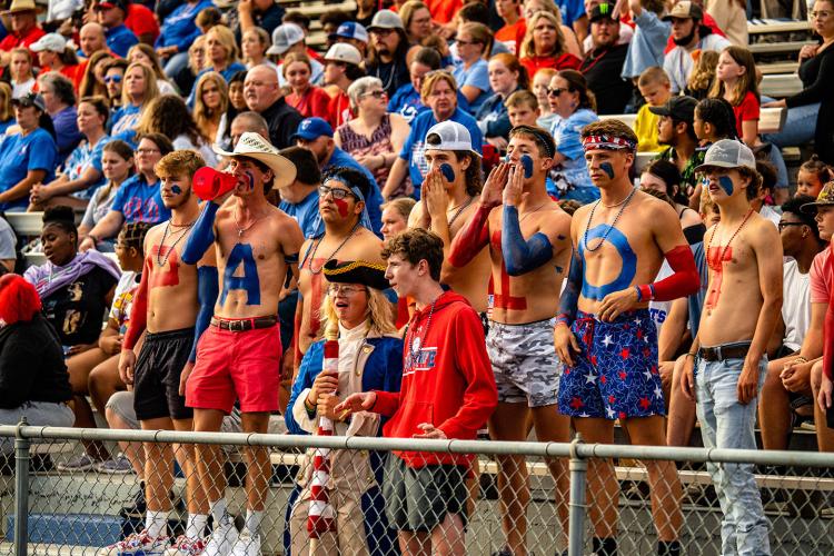 Students and fans show their Oglethorpe County pride during the first game of the 2022 football season. (Photo/Jack Casey)