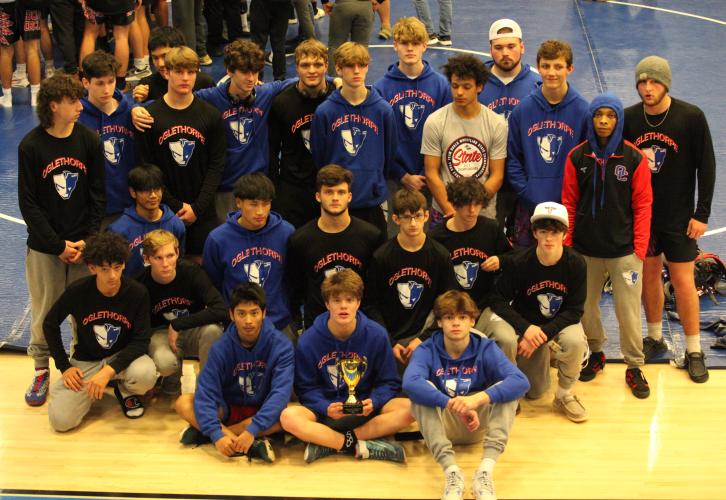The Oglethorpe County wrestling team finished fourth at the Class A Dual State tournament on Saturday. (Donny Faust/ Submitted Photo)